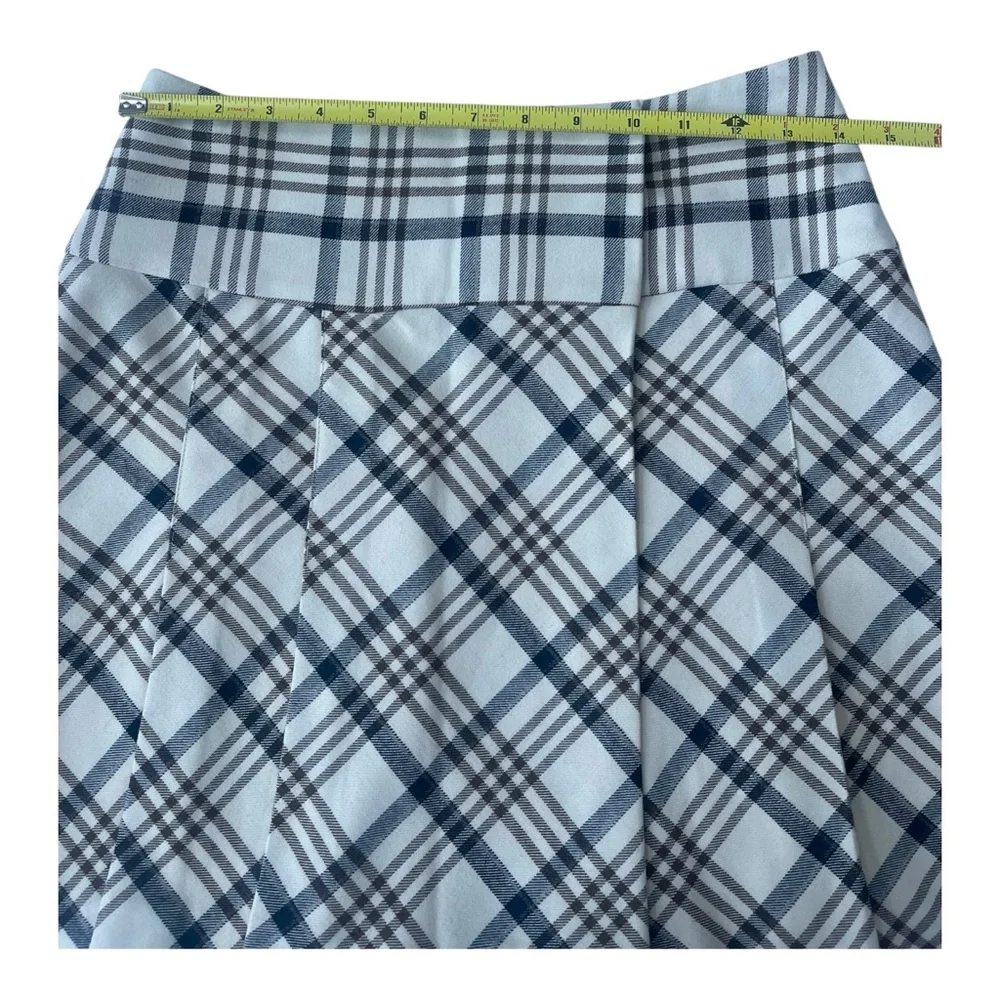 The Limited Black and White Cream Mini A-Line Pleated Skirt Size 2